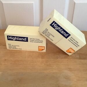 3M Highland Yellow Self-Stick Notes (12 Pads@100 Sheets 3”x3”)